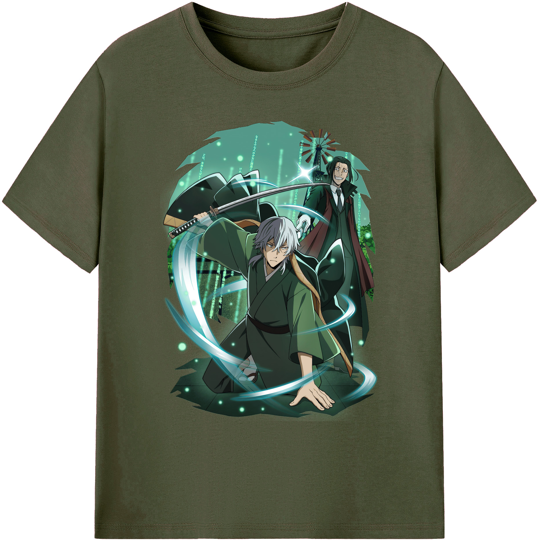 （画像用） 文豪ストレイドッグス Bungo Stray Dogs 綿100％ メンズ半袖Tシャツ｜肌触りやわらか＆通気性